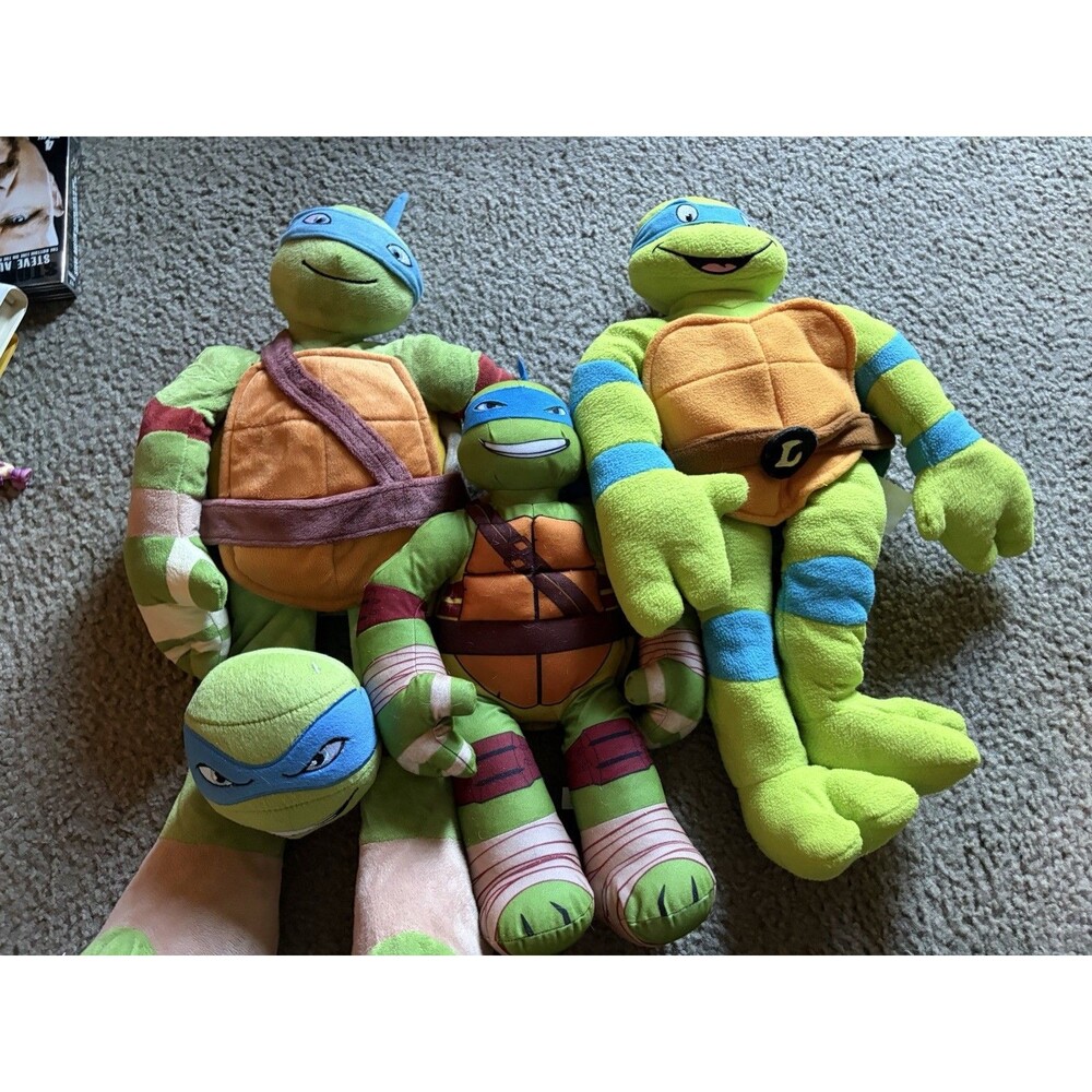 2010s TMNT Teenage Mutant Ninja Turtles Leonardo Lot Of 4 Plush